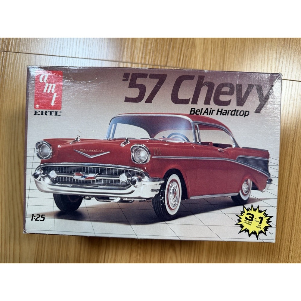 AMT ERTL 1957 Chevrolet Bel Air Hardtop 1:25 Model Kit #6563 - Started
